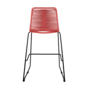 Shasta 30" and 26" Outdoor Metal and Rope Stackable Barstool - Furniture City (CA)l