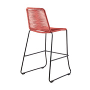 Shasta 30" and 26" Outdoor Metal and Rope Stackable Barstool - Furniture City (CA)l