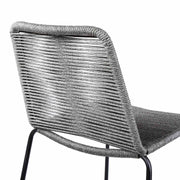 Shasta 30" Outdoor Metal and Gray Rope Stackable Barstool - Furniture City (CA)l
