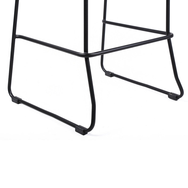 Shasta 30" Outdoor Metal and Gray Rope Stackable Barstool - Furniture City (CA)l