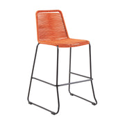 Shasta 30" and 26" Outdoor Metal and Rope Stackable Barstool - Furniture City (CA)l