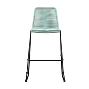 Shasta 30" and 26" Outdoor Metal and Rope Stackable Barstool - Furniture City (CA)l