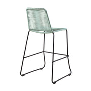 Shasta 30" and 26" Outdoor Metal and Rope Stackable Barstool - Furniture City (CA)l