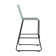 Shasta 30" and 26" Outdoor Metal and Rope Stackable Barstool - Furniture City (CA)l