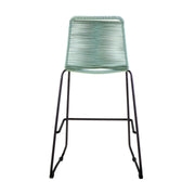 Shasta 30" and 26" Outdoor Metal and Rope Stackable Barstool - Furniture City (CA)l