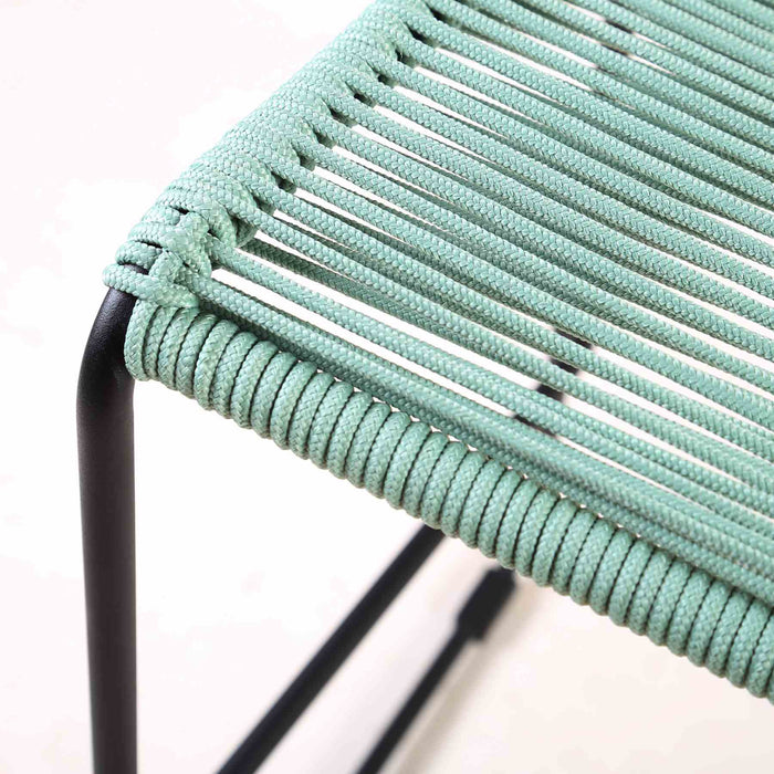 Shasta 30" and 26" Outdoor Metal and Rope Stackable Barstool