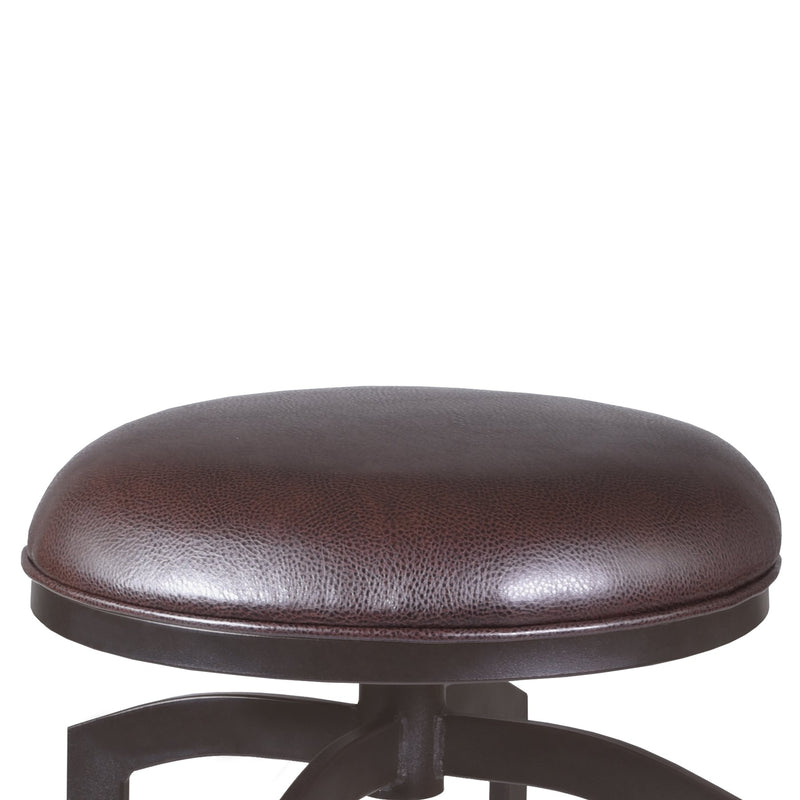 Studio 26" Counter Height Barstool in Auburn Bay finish with Brown Faux Leather - Furniture City (CA)l