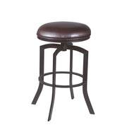 Studio 30" Bar Height Barstool in Auburn Bay finish with Brown Faux Leather - Furniture City (CA)l