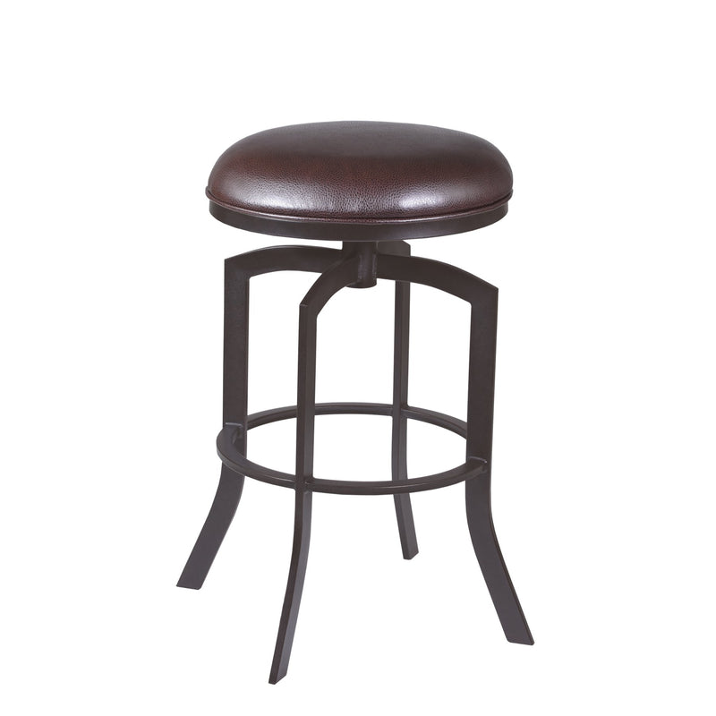 Studio 30" Bar Height Barstool in Auburn Bay finish with Brown Faux Leather - Furniture City (CA)l