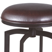 Studio 30" Bar Height Barstool in Auburn Bay finish with Brown Faux Leather - Furniture City (CA)l