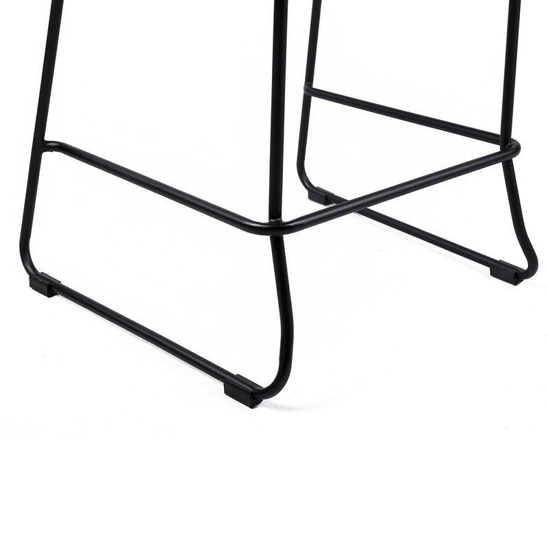 Shasta 26" Outdoor Metal and Black Rope Stackable Counter Stool - Set of 2 - Furniture City (CA)l