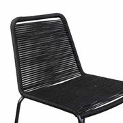 Shasta 30" Outdoor Metal and Black Rope Stackable Barstool - Set of 2 - Furniture City (CA)l