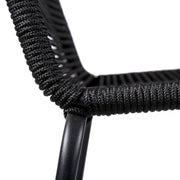 Shasta 30" Outdoor Metal and Black Rope Stackable Barstool - Set of 2 - Furniture City (CA)l