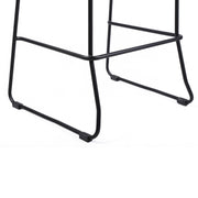 Shasta 26" Outdoor Metal and Gray Rope Stackable Barstool - Set of 2 - Furniture City (CA)l