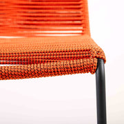 Shasta 26" Outdoor Metal and Tangerine Rope Stackable Counter Stool - Set of 2 - Furniture City (CA)l