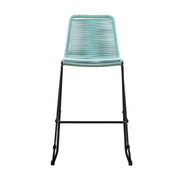 Shasta 26" Outdoor Metal and Wasabi Rope Stackable Counter Stool - Set of 2 - Furniture City (CA)l