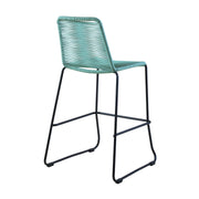 Shasta 26" Outdoor Metal and Wasabi Rope Stackable Counter Stool - Set of 2 - Furniture City (CA)l
