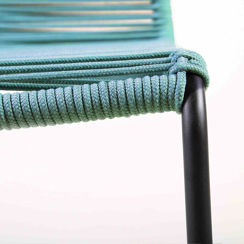 Shasta 26" Outdoor Metal and Wasabi Rope Stackable Counter Stool - Set of 2 - Furniture City (CA)l
