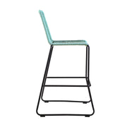 Shasta 30" Outdoor Metal and Wasabi Rope Stackable Barstool - Set of 2 - Furniture City (CA)l