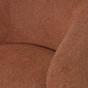 Stormy Accent Chair in Salted Rust Fabric with Chestnut Brown Finish - Furniture City (CA)l