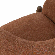 Stormy Accent Chair in Salted Rust Fabric with Chestnut Brown Finish - Furniture City (CA)l