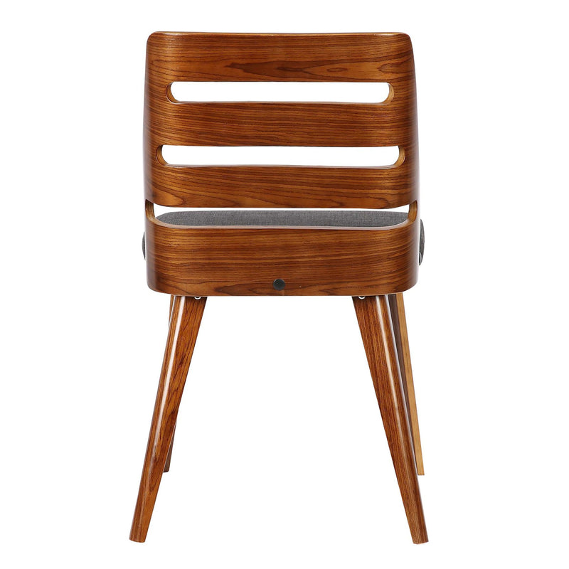 Storm Mid-Century Dining Chair in Walnut Wood and Charcoal Fabric - Furniture City (CA)l