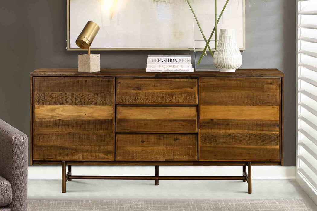 Superb Rustic Oak Buffet Cabinet