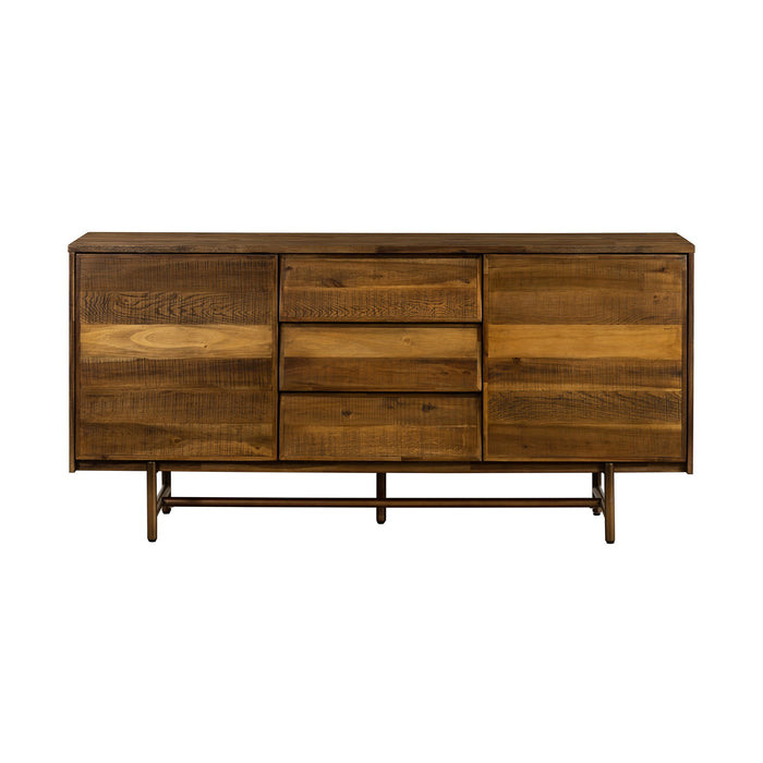 Superb Rustic Oak Buffet Cabinet