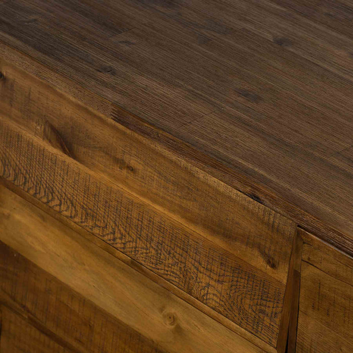 Superb Rustic Oak Buffet Cabinet