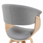 Summer Mid-Century Upholstered Dining Chair in Grey and Patterned Oak Finish - Furniture City (CA)l