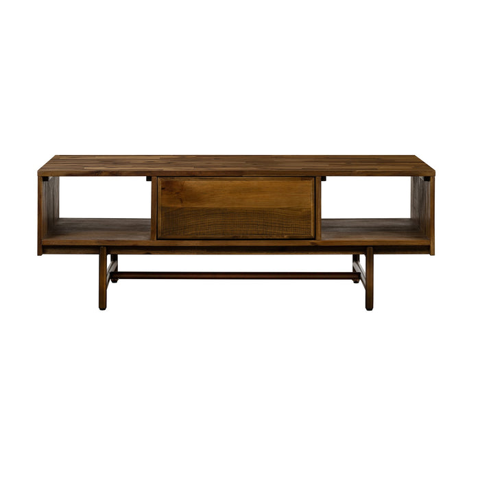Superb Rustic Oak Coffee Table with Drawer