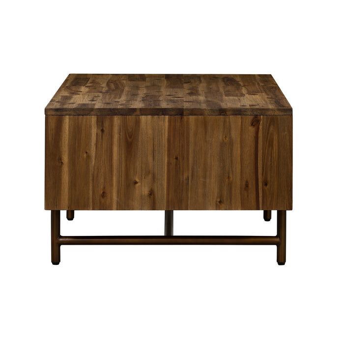 Superb Rustic Oak Coffee Table with Drawer