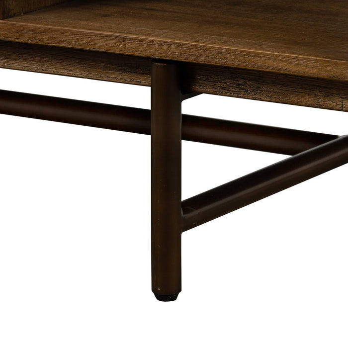 Superb Rustic Oak Coffee Table with Drawer