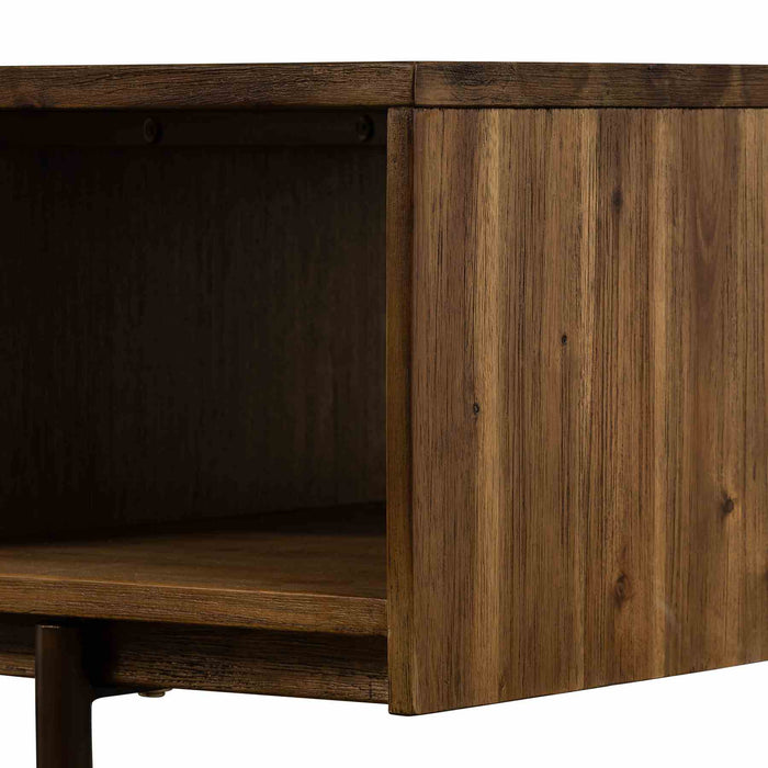 Superb Rustic Oak Coffee Table with Drawer