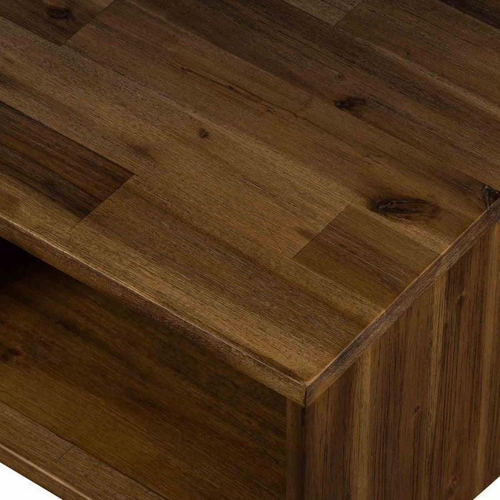 Superb Rustic Oak Coffee Table with Drawer