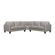 Summit 3 Piece Greige Leather Sectional Sofa - Furniture City (CA)l