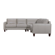 Summit 3 Piece Greige Leather Sectional Sofa - Furniture City (CA)l