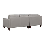 Summit 3 Piece Greige Leather Sectional Sofa - Furniture City (CA)l