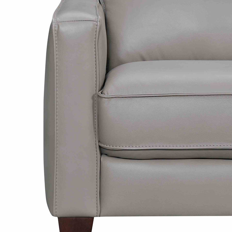 Summit 3 Piece Greige Leather Sectional Sofa - Furniture City (CA)l