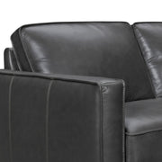 Summit 3 Piece Pewter Leather Sectional Sofa - Furniture City (CA)l