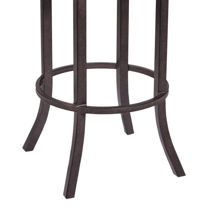 Tahiti 26" Arm Barstool in Auburn Bay finish with Brown Pu upholstery - Furniture City (CA)l
