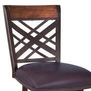 Tahiti 26" Barstool in Auburn Bay finish with Brown Pu upholstery - Furniture City (CA)l