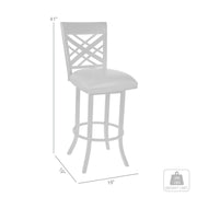 Tahiti 26" Barstool in Auburn Bay finish with Brown Pu upholstery - Furniture City (CA)l