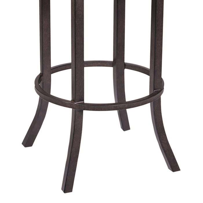 Tahiti 30" Arm Barstool in Auburn Bay finish with Brown Pu upholstery