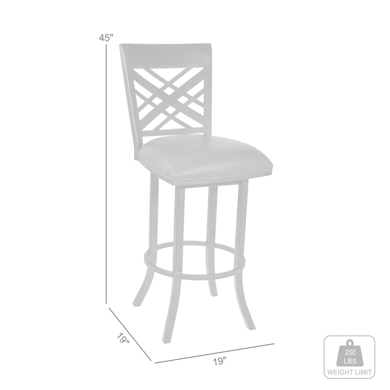Tahiti 30" Barstool in Auburn Bay finish with Brown Pu upholstery - Furniture City (CA)l