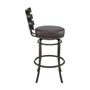 Tatyana Swivel Counter or Bar Stool in Mocha Finish with Brown Faux Leather - Furniture City (CA)l
