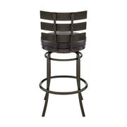 Tatyana Swivel Counter or Bar Stool in Mocha Finish with Brown Faux Leather - Furniture City (CA)l