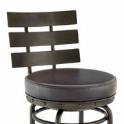 Tatyana Swivel Counter or Bar Stool in Mocha Finish with Brown Faux Leather - Furniture City (CA)l