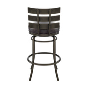 Tatyana Swivel Counter or Bar Stool in Mocha Finish with Brown Faux Leather - Furniture City (CA)l