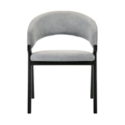 Talulah Gray Fabric and Black Veneer Dining Side Chairs - Set of 2 - Furniture City (CA)l